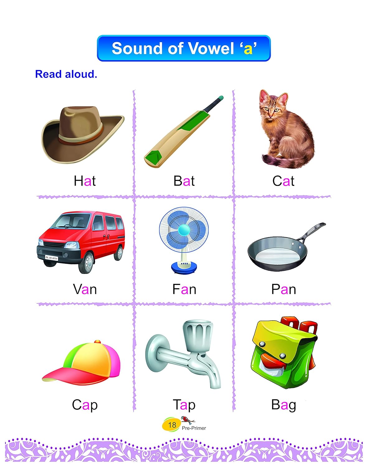 Unique English A (Book to Learn & Practice English Alphabet and Words for 2-5 year old children - ABC)