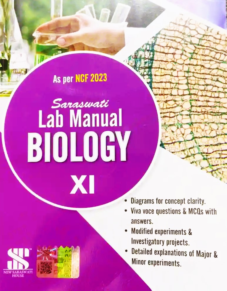 Saraswati Biology Lab Manual for Class 11 (Hardbound) - Latest for 2025 Session. Paperback