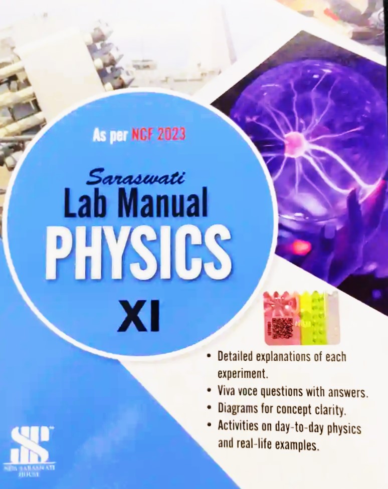 Saraswati Physics Lab Practical for Class 11 (Hardbound) - Latest for 2025 Session. Paperback
