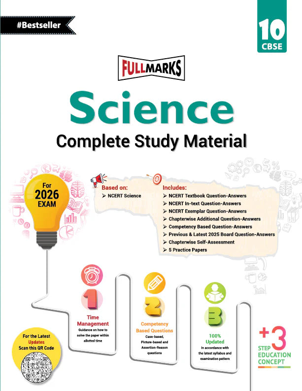 Full Marks CBSE Science (Complete Study Material) For Class 10 - Latest for 2025-26 Session