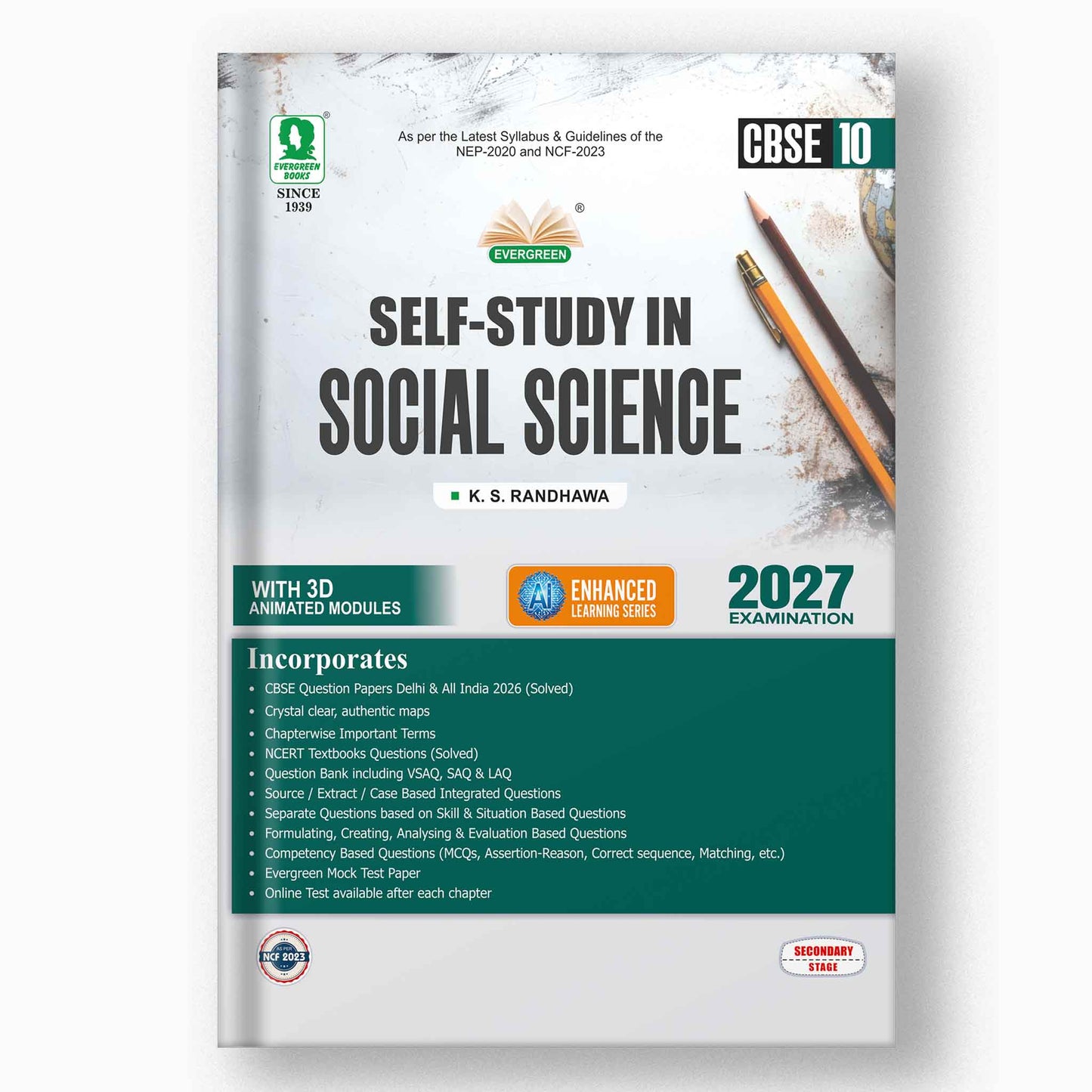 Evergreen CBSE Self Study Social Science Class 10 - Latest for 2027 Examination. Paperback