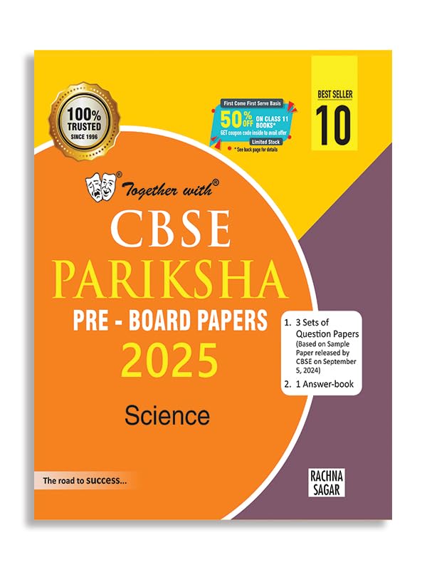 Together with CBSE Pariksha Pre-Board Papers Science for Class 10 - Latest For 2025 Session - Paperback