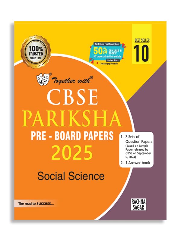 Together with CBSE Pariksha Pre-Board Papers Social Science for Class 10 - Latest For 2025 Session - Paperback