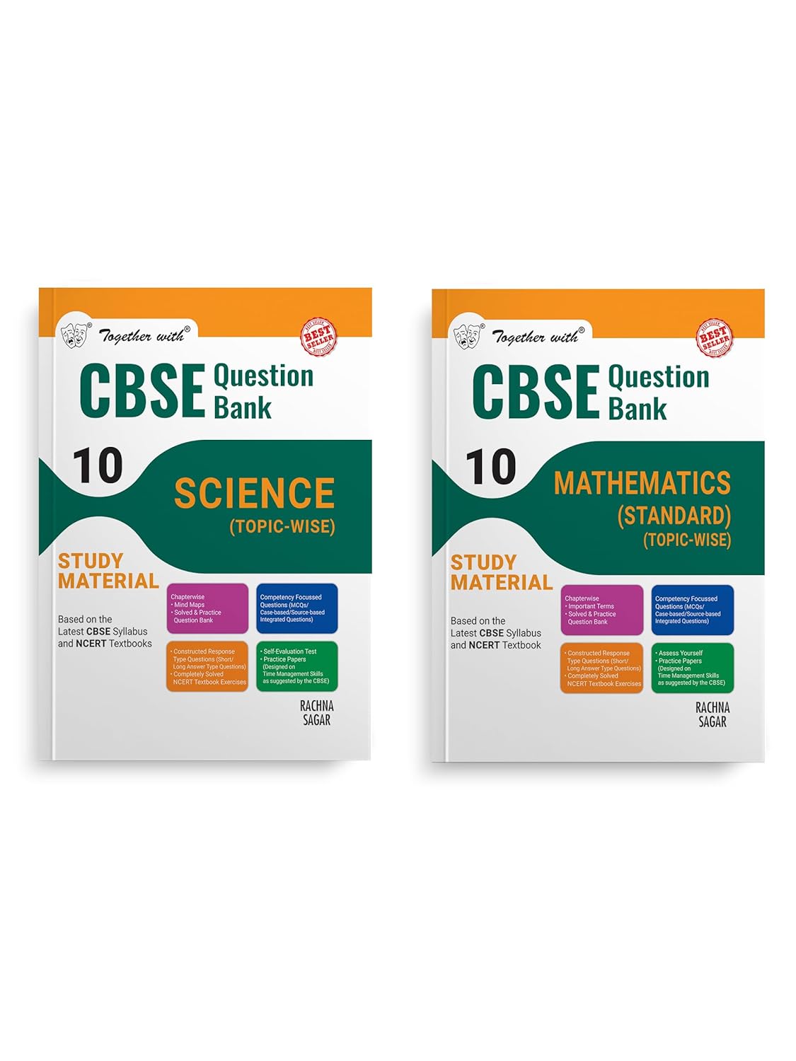 Together With Mathematics & Science CBSE Question Bank Class 10 - Set of 2 Books - Solved & Practice Papers Exam 2025 (Paperback)