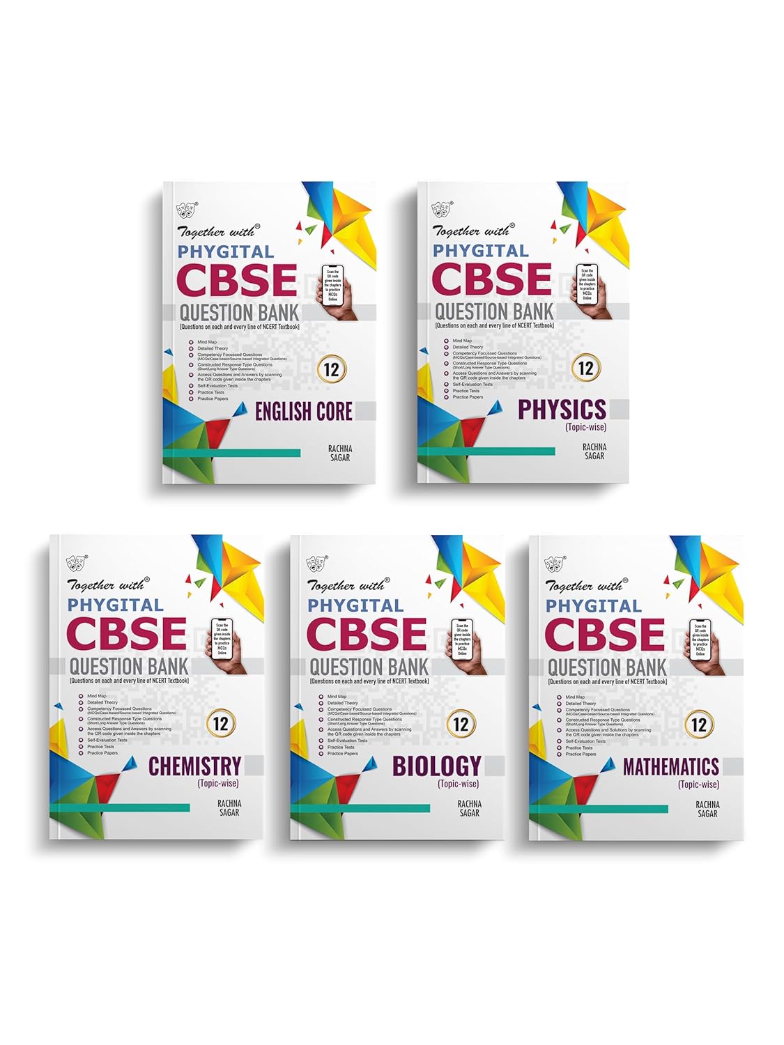 Together with (Physical with Digital) CBSE Question Bank (Set of 5) English Core, Physics, Chemistry, Mathematics & Biology For Class 12 - Latest For 2025-26 Session