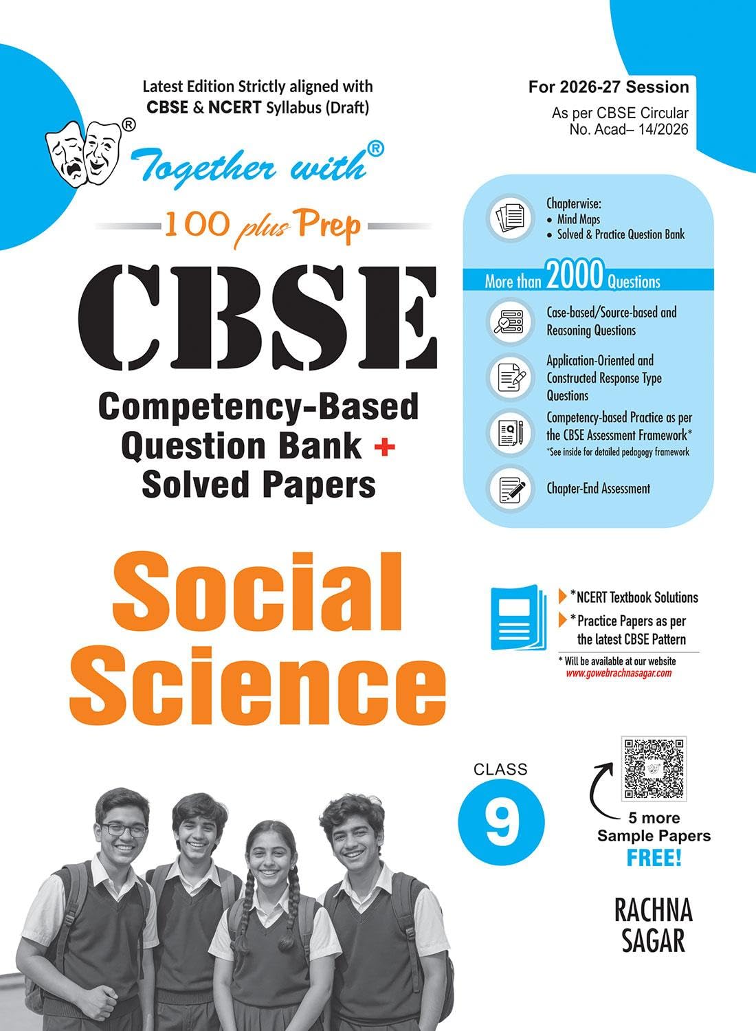 Together With CBSE Social Science Competency-Based Question Bank + Solved Papers for Class 9 - Latest Edition Strictly aligned with CBSE & NCERT Syllabus (Draft)