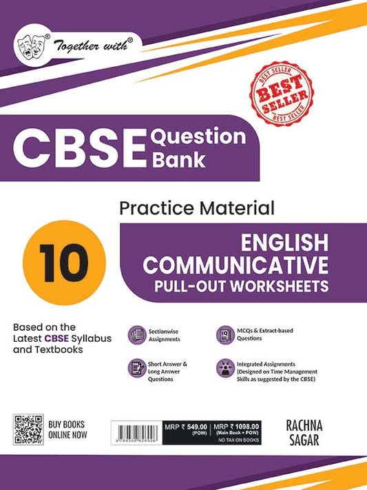 Together With CBSE Question Bank (Practice Material) English Communicative Pull Out Worksheets For Class 10 - Latest for 2025-26 Edition