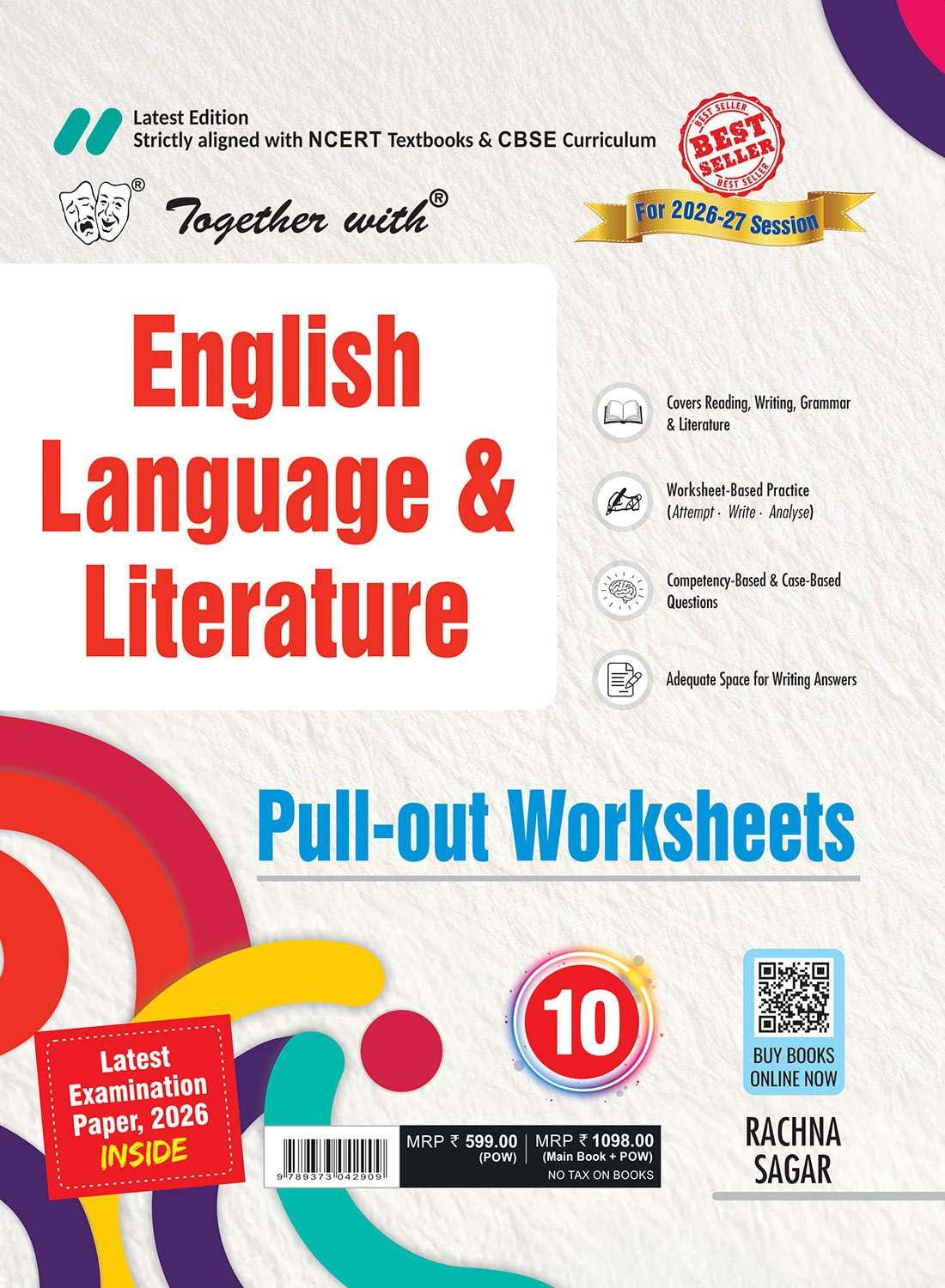 Together With CBSE Question Bank English Language & Literature Pull Out Worksheets For Class 10 - Latest for 2026-27 Edition