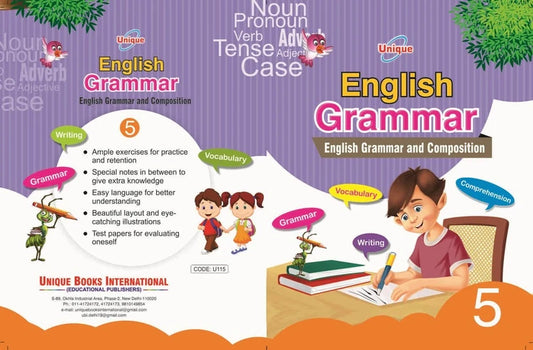 Unique English Grammar (Grammar & Composition) for Class 5