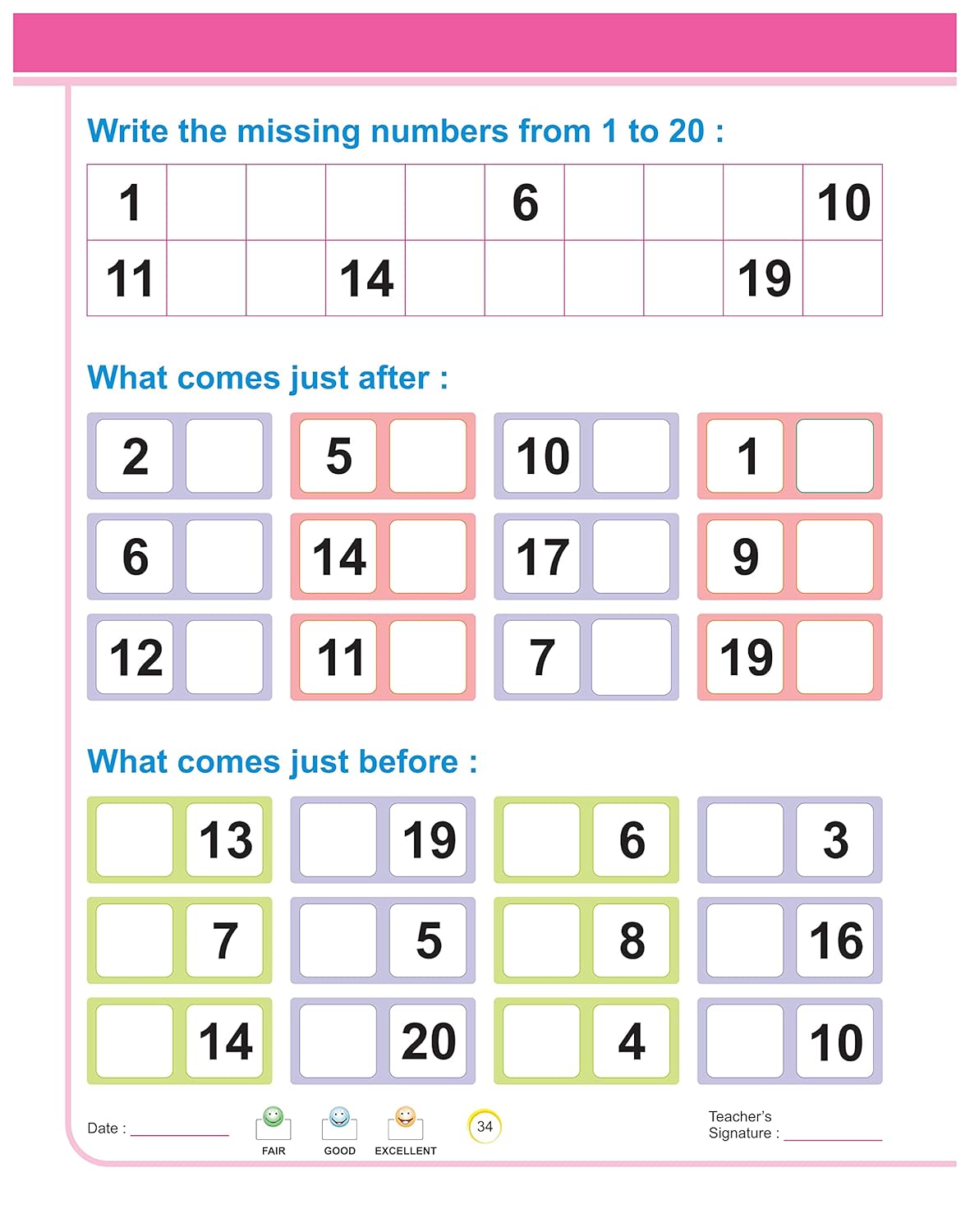 Unique Number Book Writing 1-50 (Book To Practice Numbers & Counting For 2-5 Year Old Children)