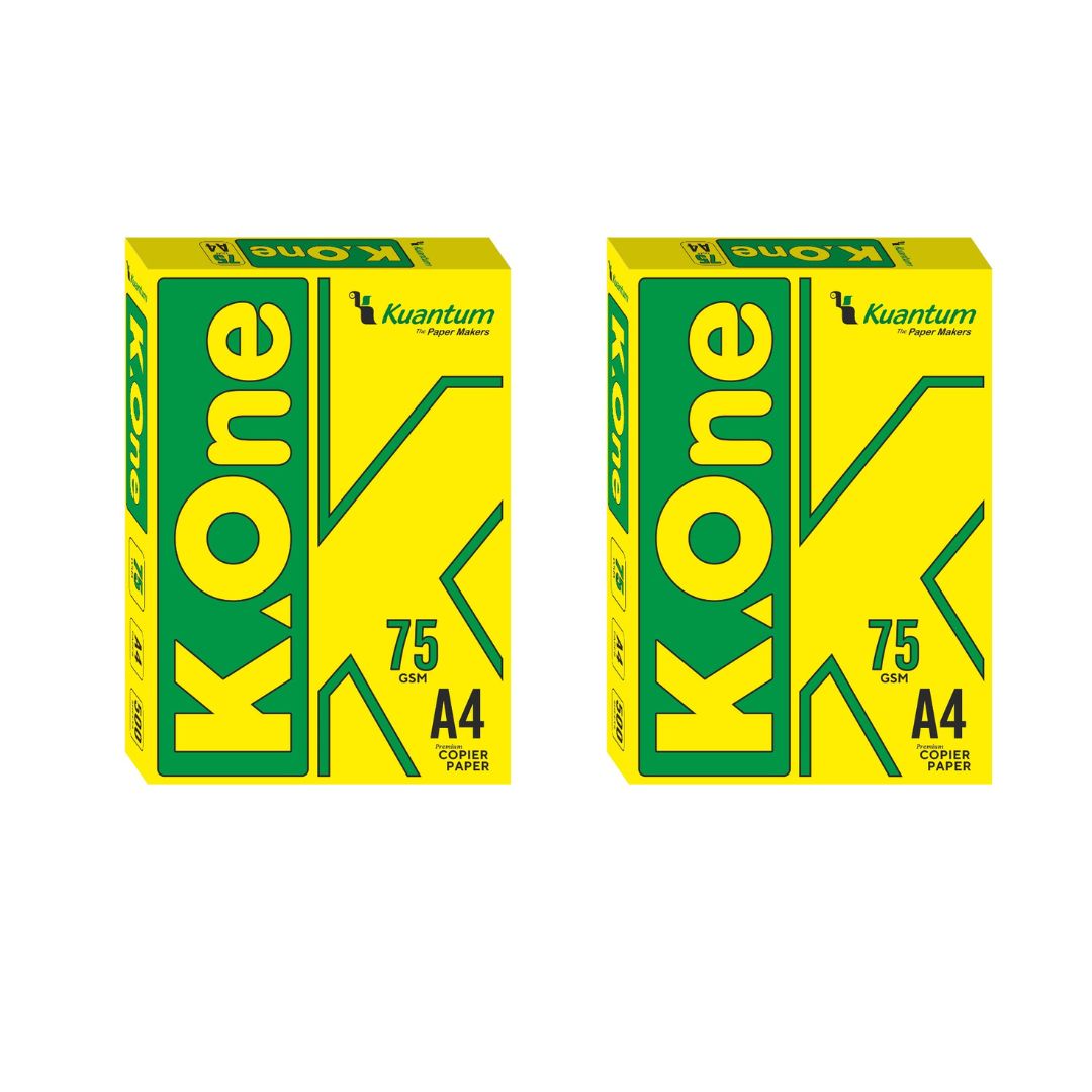 Kuantum A4 Premium Copy Paper (75 GSM) - (Pack of 2 Ream)
