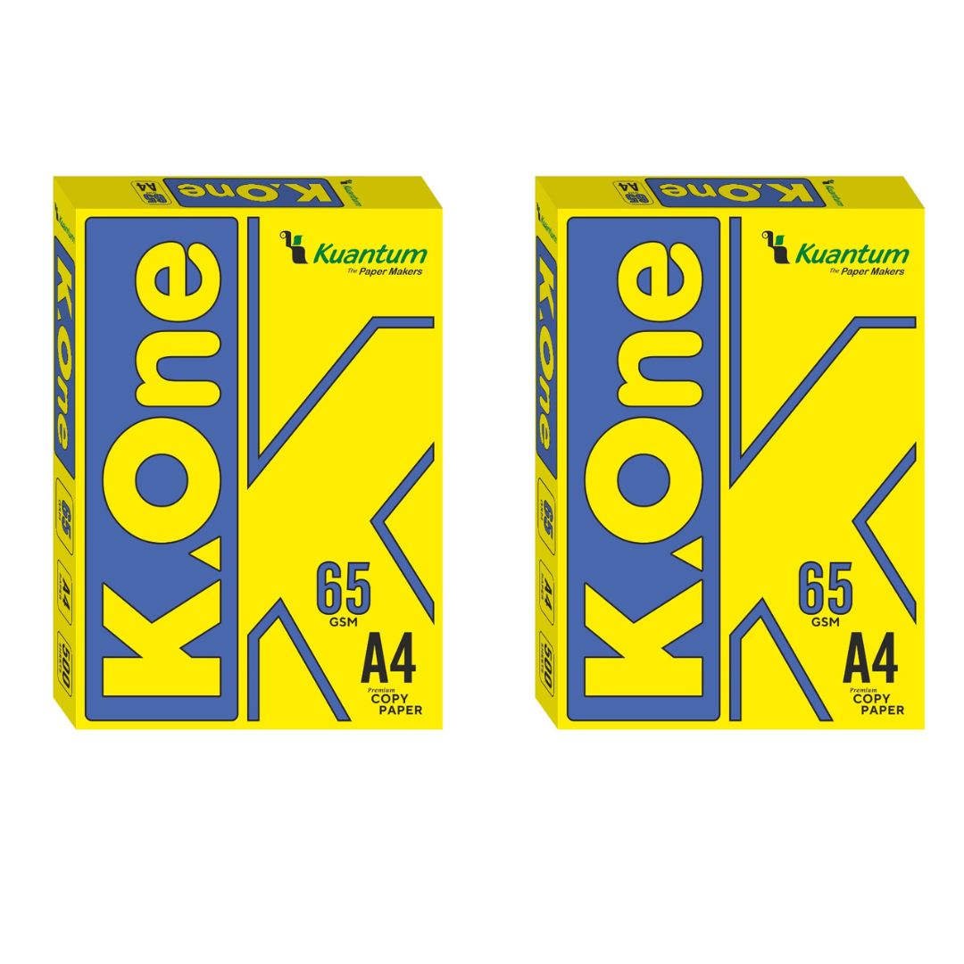 Kuantum A4 Premium Copy Paper (65 GSM) - (Pack of 2 Ream)