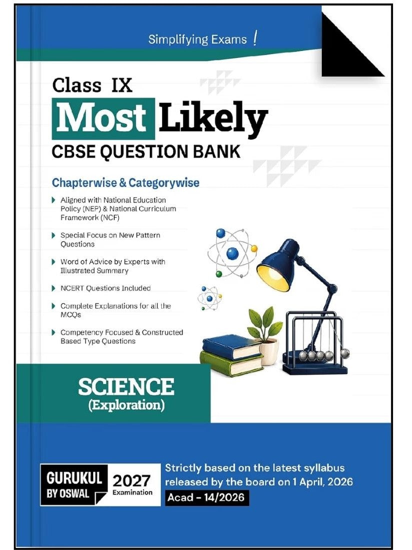 Oswal Gurukul Most Likely CBSE Question Bank Mathematics and Science for Class 9 _ Set of 2 Books _ Based on NEW NCERT Textbook's - Latest for 2027 Examination. Paperback