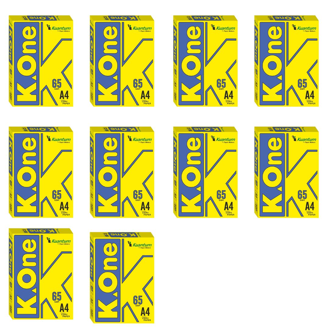 Kuantum A4 Premium Copy Paper (65 GSM) - (Pack of 10 Ream)