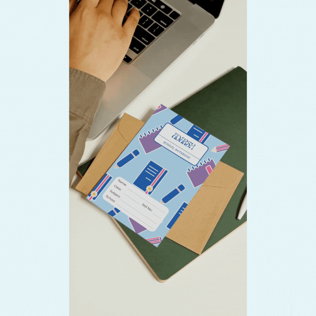 Adarsh's Single Line Notebook for School | 96 Pages | 25 x 19 cm | 65 GSM Paper | Eco-Friendly | Made in India - (Pack of 6)