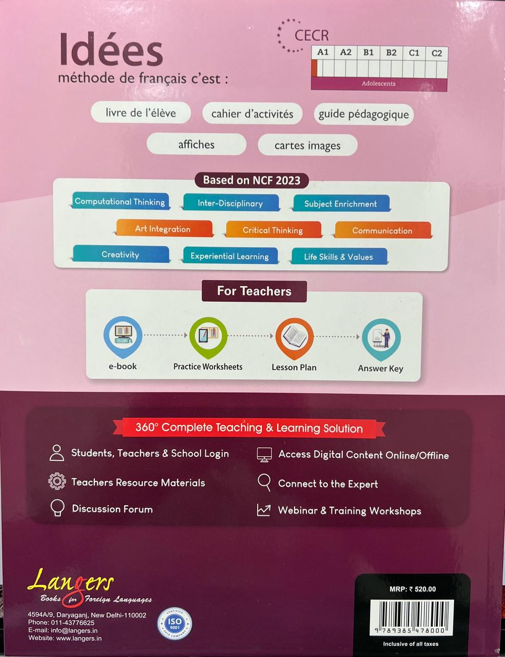 Langers Idees Debutant (methode de francais) - 2024-25 (Beginner Level)
