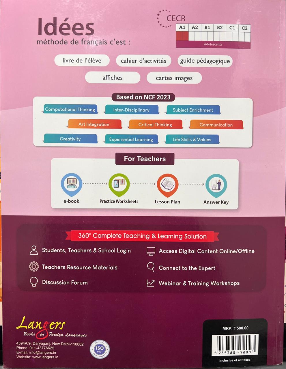 Langers Idees Methode de Francais Textbook + Workbook for Level 2