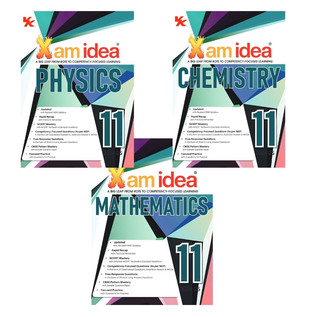 Xam Idea Physics, Chemistry & Mathematics Class 11 (Set of 3 Books) - 2024-25 Examinations (Paperback)