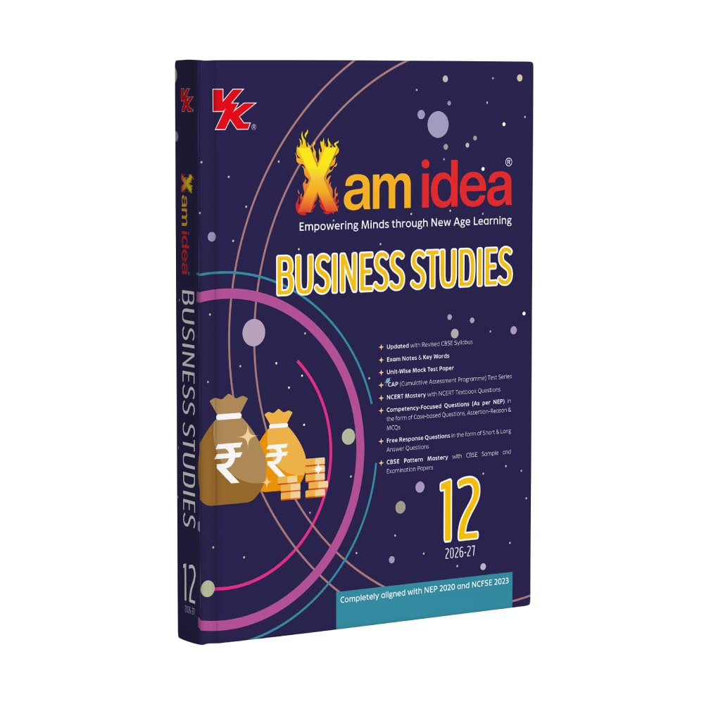 Xam Idea Business Studies Class 12 - Latest for 2027 Examinations | Latest CBSE Edition | Completely Aligned with NEP 2020 & NCFSE 2023 | Empowering Minds through New Age Learning (Paperback)