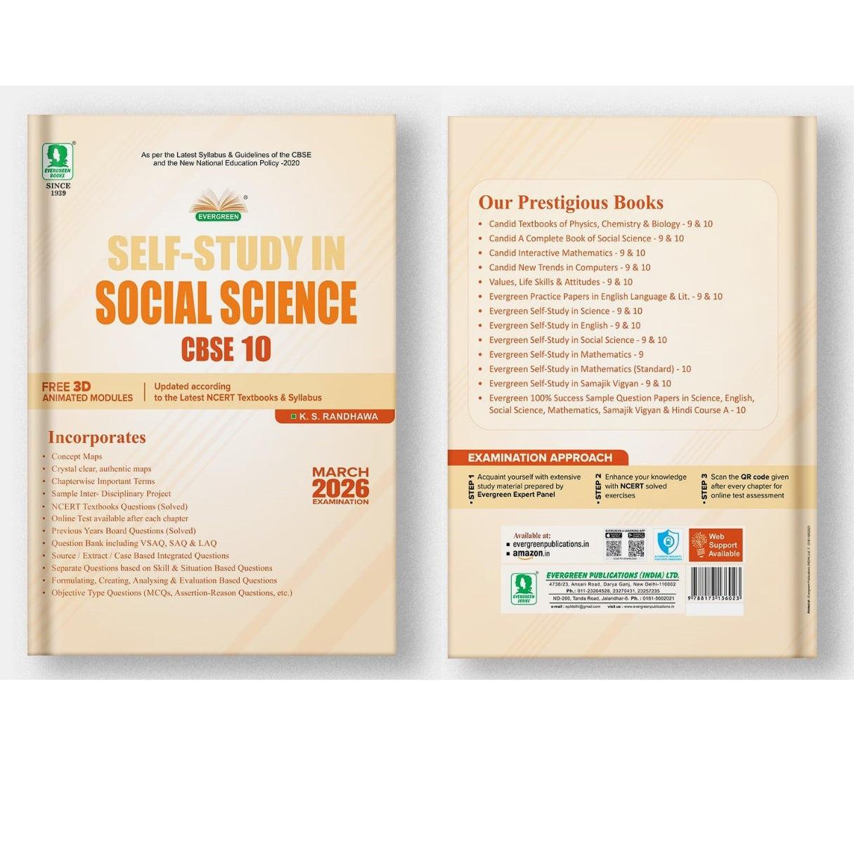 Evergreen CBSE Self Study Science & Social Science for Class 10 - Set of 2 Books - Latest for 2025 Examination