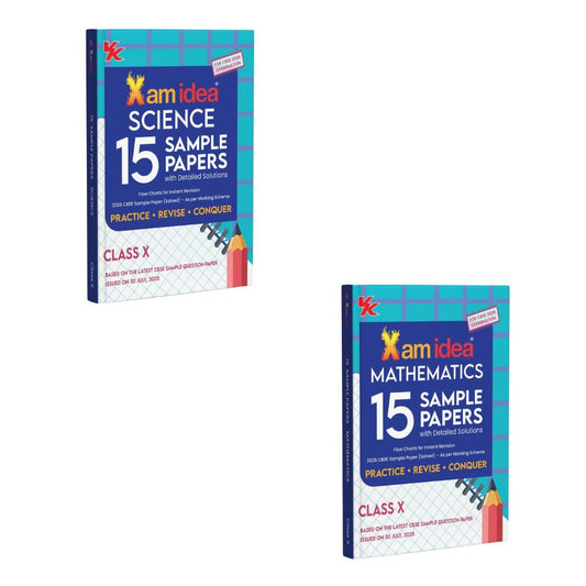 Xam idea CBSE 15 Sample Question Papers Mathematics and Science Class 10 - Set of 2 Books - for 2026 Board Exams