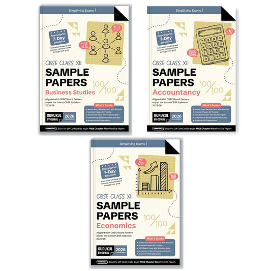 Oswal Gurukul CBSE Sample Question Papers Accountancy, Business Studies and Economics for Class 12  Set of 3 Books - Latest for 2026 Examination