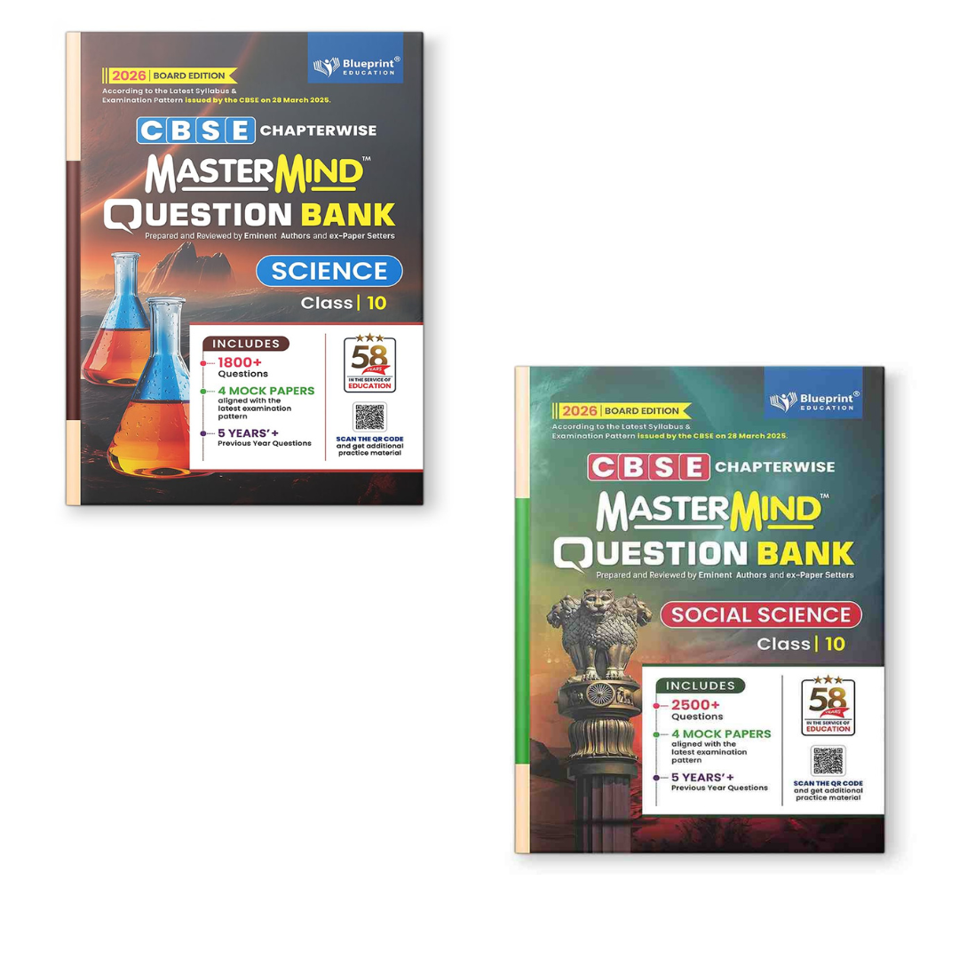 Blueprint Mastermind Question Bank Class 10 Science & Social Science. Set of 2 Books for 2025-26 Examination - Paperback