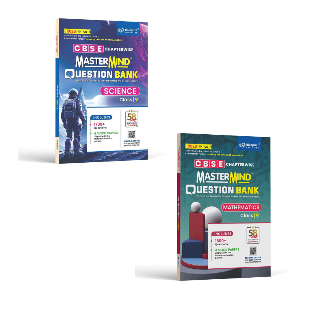 Blueprint Mastermind Question Bank Class 9 Math's & Science. Set of 2 Books for 2025-26 Examination - Paperback