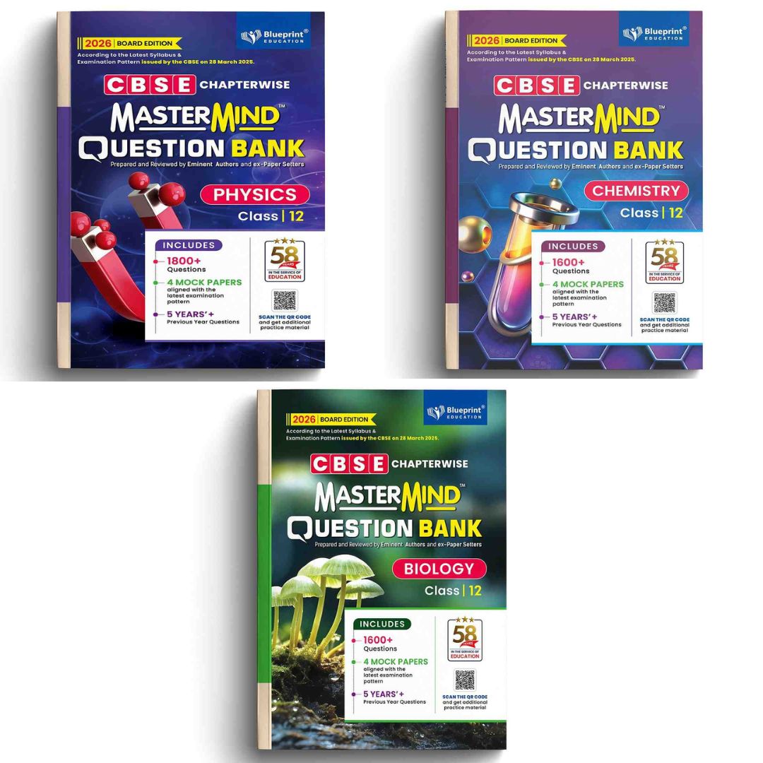 Blueprint Mastermind Question Bank Class 12 Physics, Chemistry and Biology. Set of 3 Books for 2025-26 Examination - Paperback