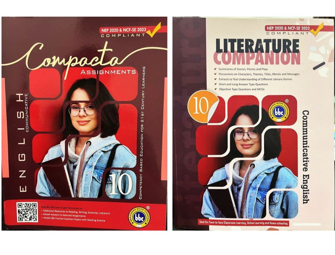 BBC Communicative & Literature Companion English Part 1 & 2 for Class 10 - Latest for 2025-26 Session - Paperback