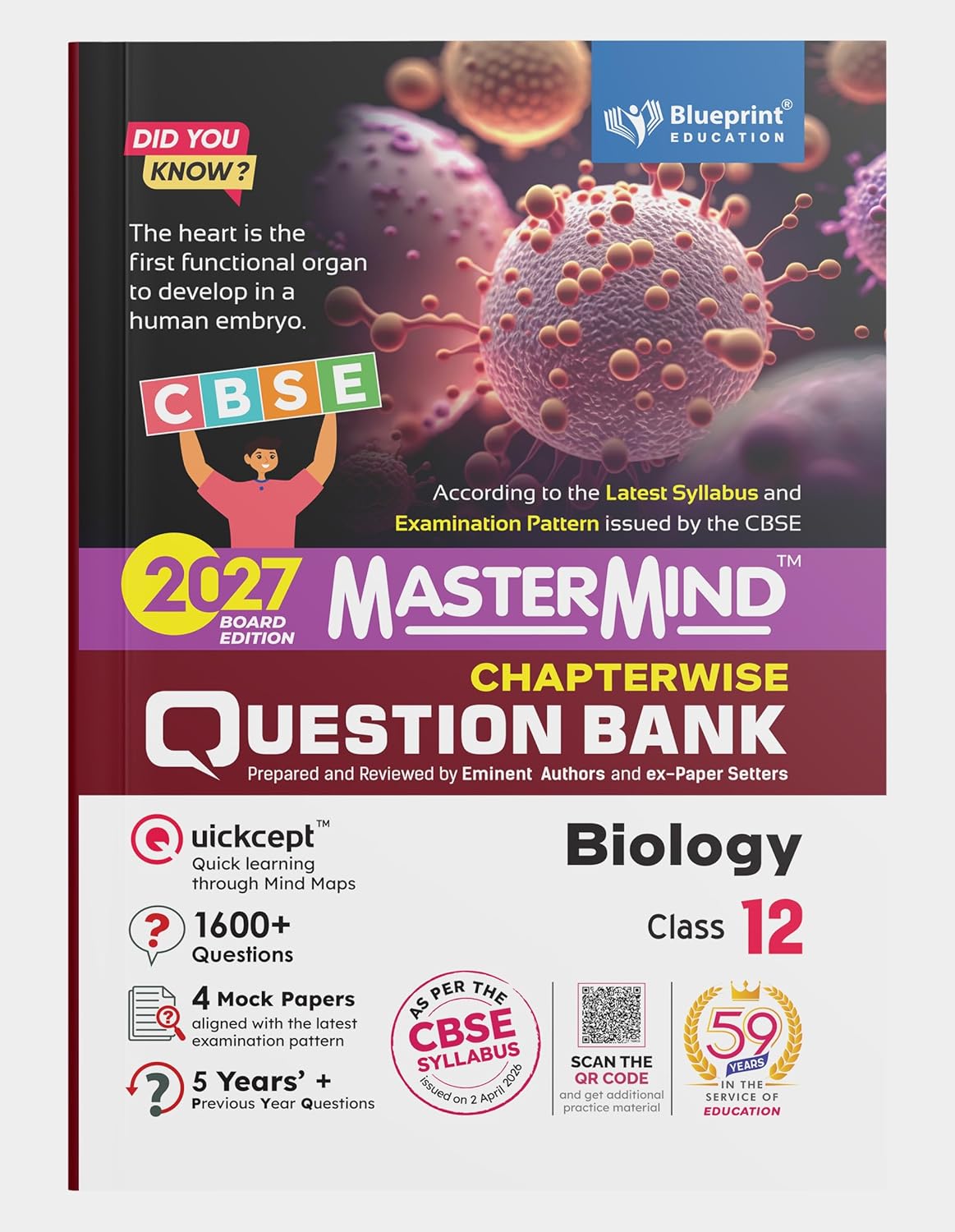 Blueprint - Mastermind Question Bank Class 12 - Physics, Chemistry and Biology. Set of 3 Books for 2027 Examination - Paperback