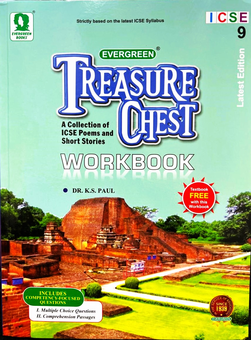 Evergreen ICSE Treasure Chest Workbook & Textbook For Class 9 (A Collection of ICSE Poems & Short Stories) - Combo of 2 Books - Latest for 2025 Examination - Paperback