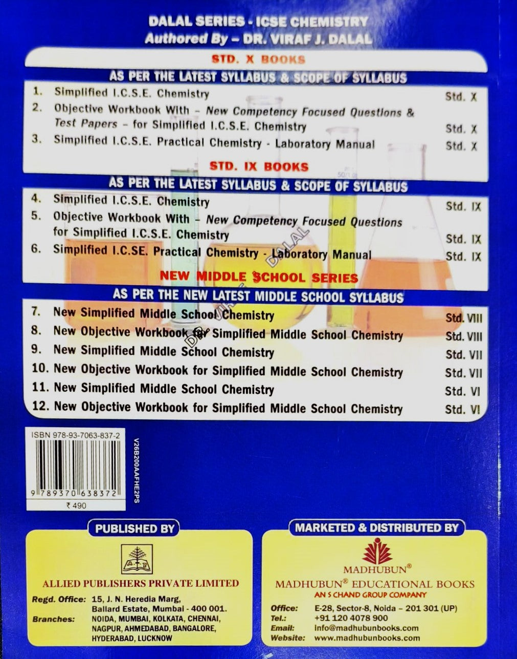 Dr. Dalal's Simplified ICSE Chemistry for Class 9 By Dr. Viraf J. Dalal - Latest for 2026 Examination. Paperback