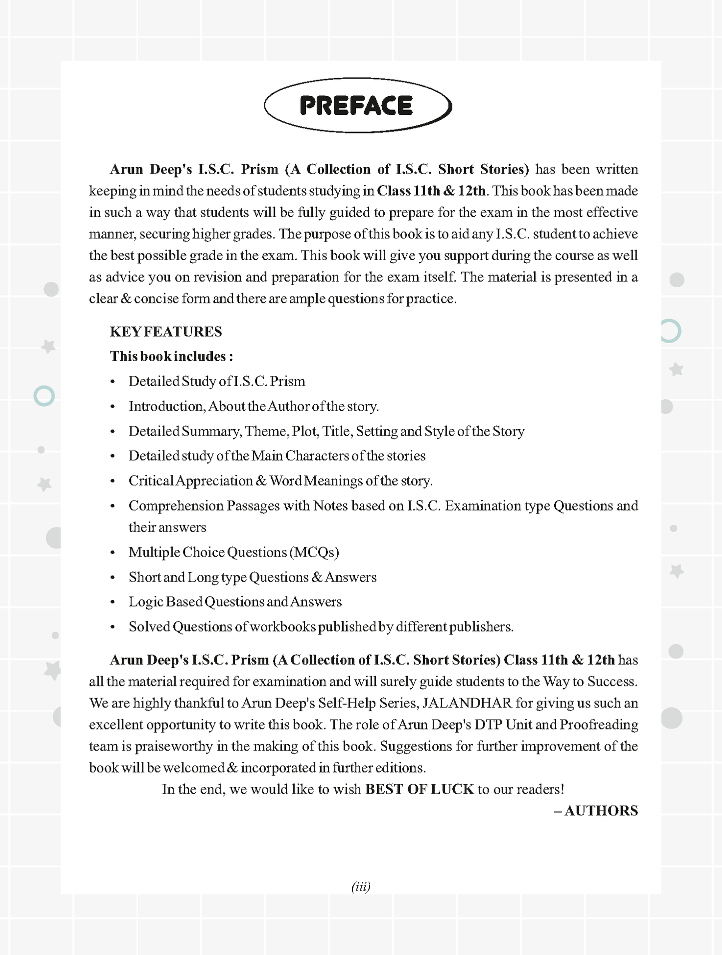 Arundeep's Self Help to ISC Prism & Rhapsody Class 11 - Latest for 2025-26 Session