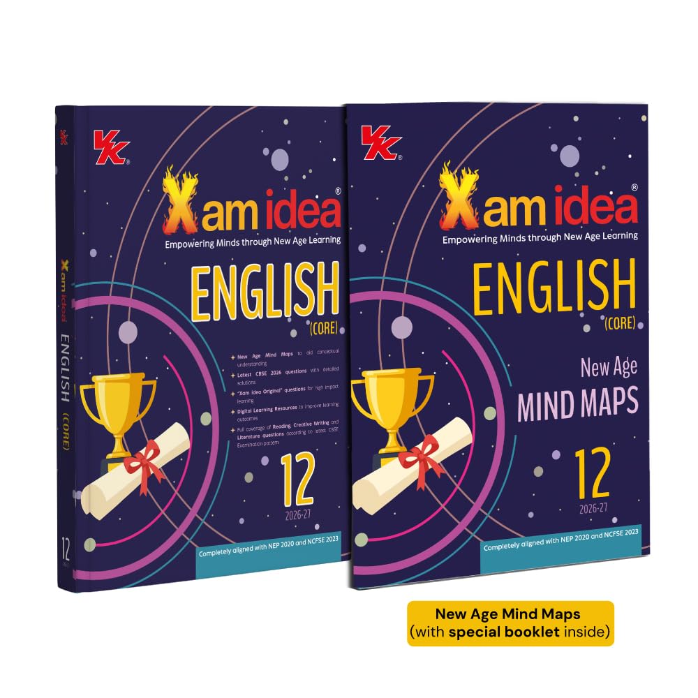 Xam Idea English Core Class 12_ With New Age Mind Maps | Latest CBSE 2026 Questions with Detailed Solutions | Xam Idea Original Questions | Digital Learning Resources | Reading, Creative Writing & Literature - for 2026-27 Examinations (Paperback)