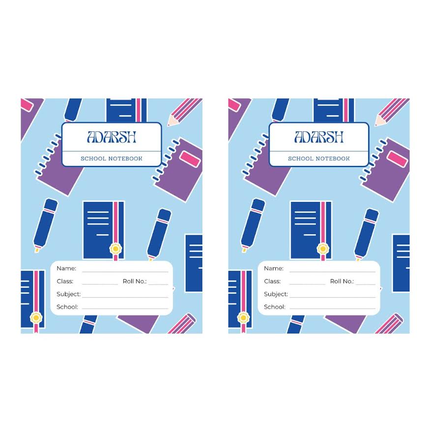 Adarsh's Single Line Notebook for School | 96 Pages | 25 x 19 cm | 65 ...