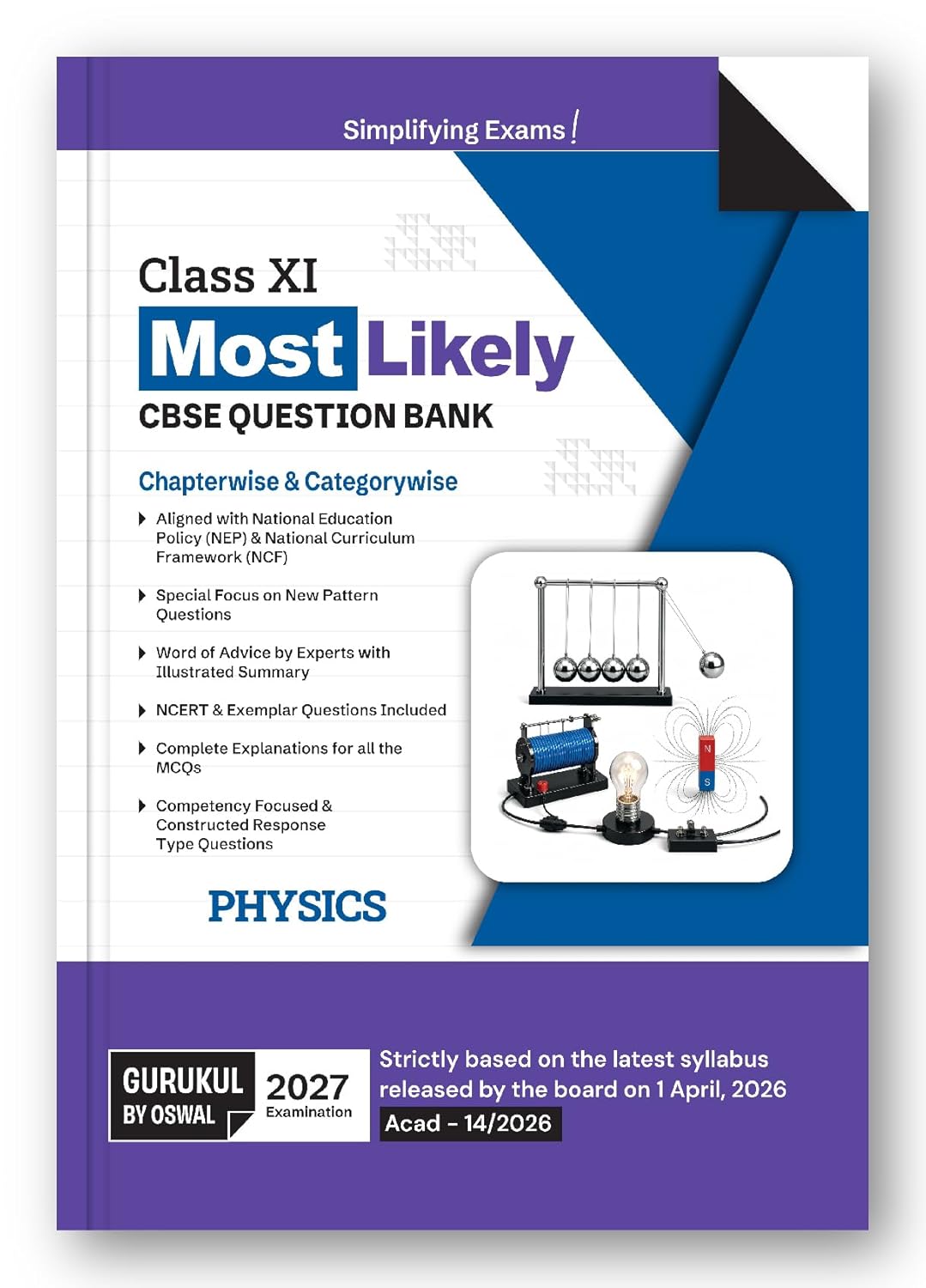 Oswal Gurukul Physics Most Likely CBSE Question Bank Class 11 for 2027 Examination. Paperback
