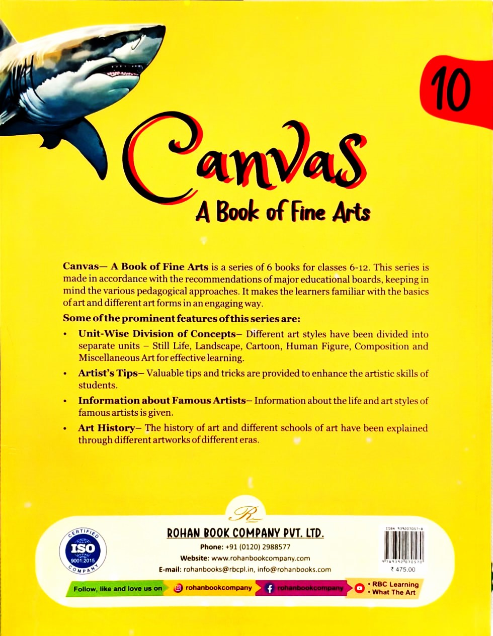 Rohan Book Company - Canvas A Book of Fine Arts for Class 10 By Vivekanand