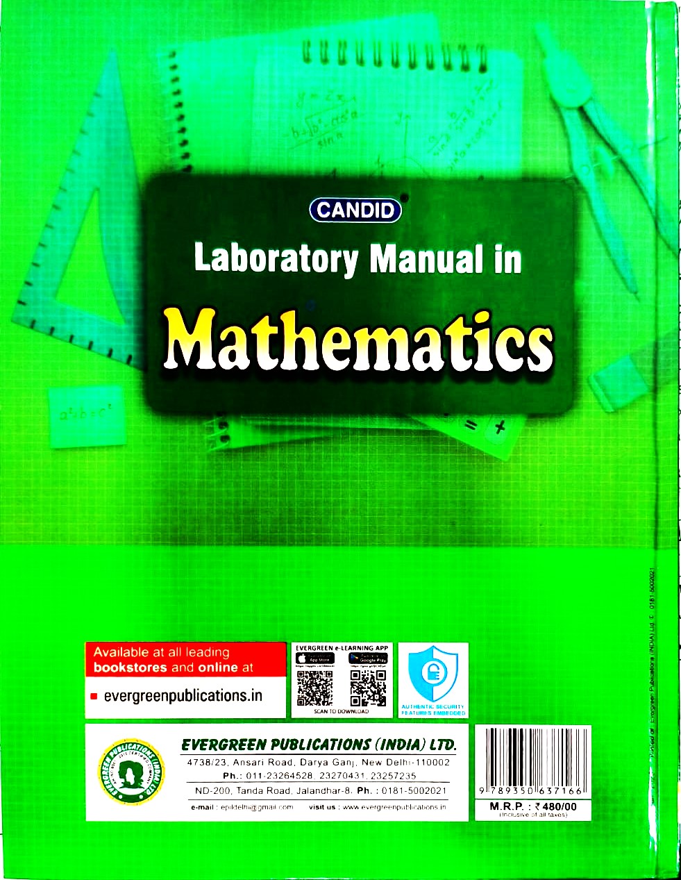Evergeen Candid Lab Manual in Mathematics for Class 10 - Latest for 2025-26 Session. Paperback
