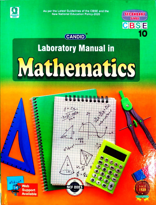 Evergeen Candid Lab Manual in Mathematics for Class 10 - Latest for 2025-26 Session. Paperback