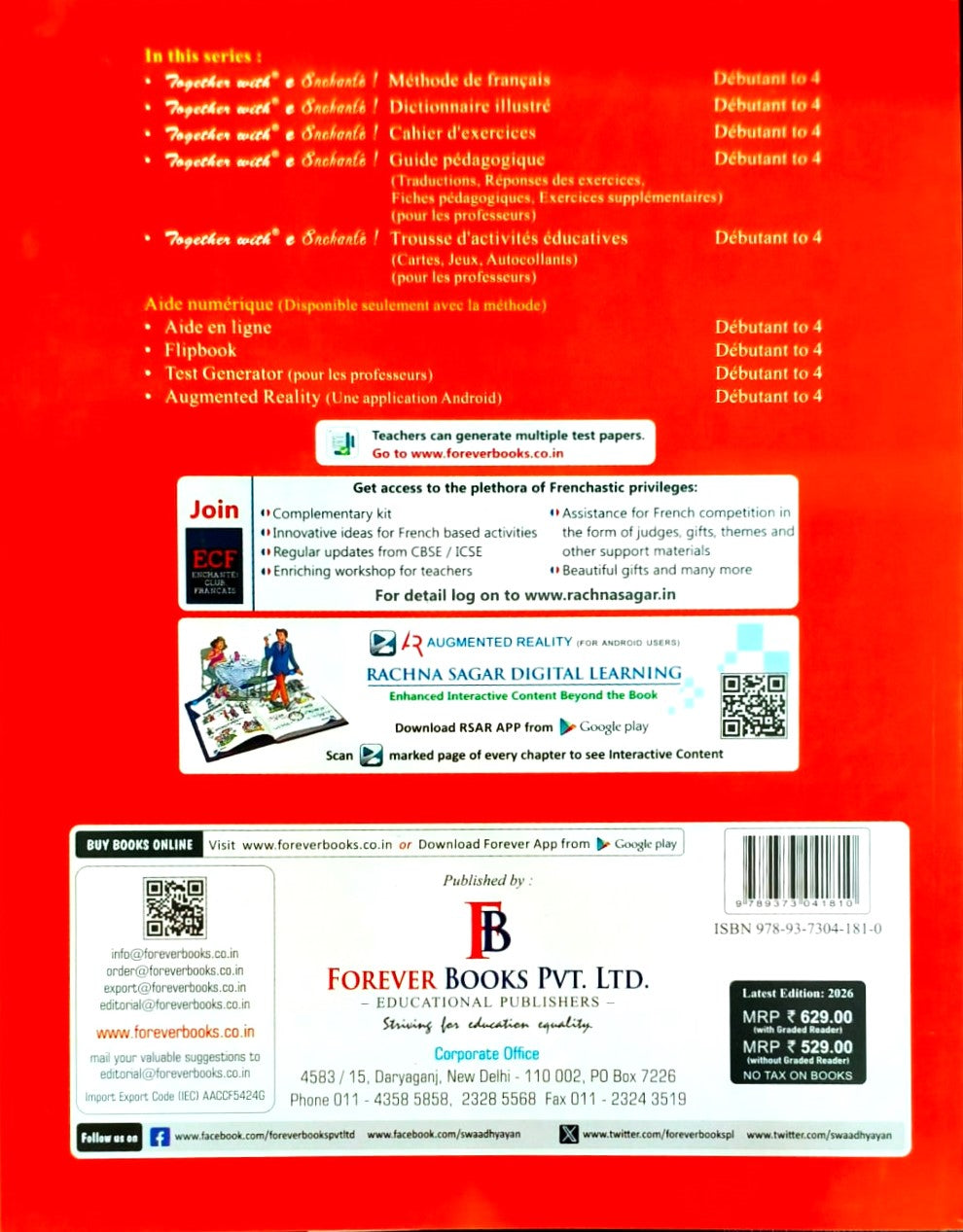 Together With e Enchante !  Methode de francais Textbook - 1