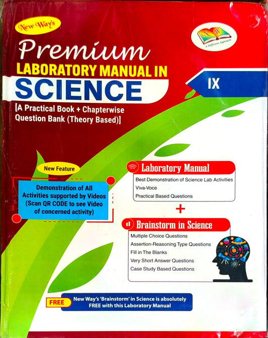New Way's Premium Laboratory Manual In Science Class 9 - Latest for 2026 Examination. [A Practical Book + Chapterwise Question Bank (Theory based)] - (Hardbound)