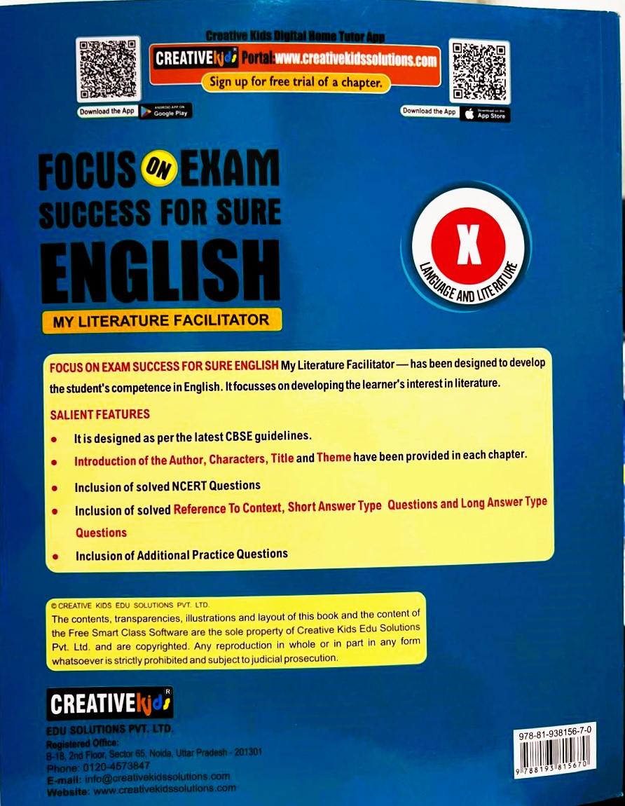 Creative Focus on Exam Success for Sure English Language & Literature For Class 10 - Set of 2 Books - Based on NEP 2020 Guidelines (NCF-SE 2023)