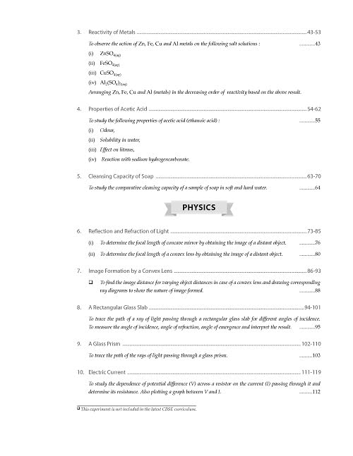 MTG CBSE Science Lab Manual For Class 10 - Latest for 2024-25 Session