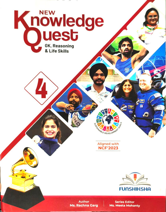 Funshiksha - New Knowledge Quest (GK Reasoning & Life Skills) For Class 4 - Aligned with NCF's 2023