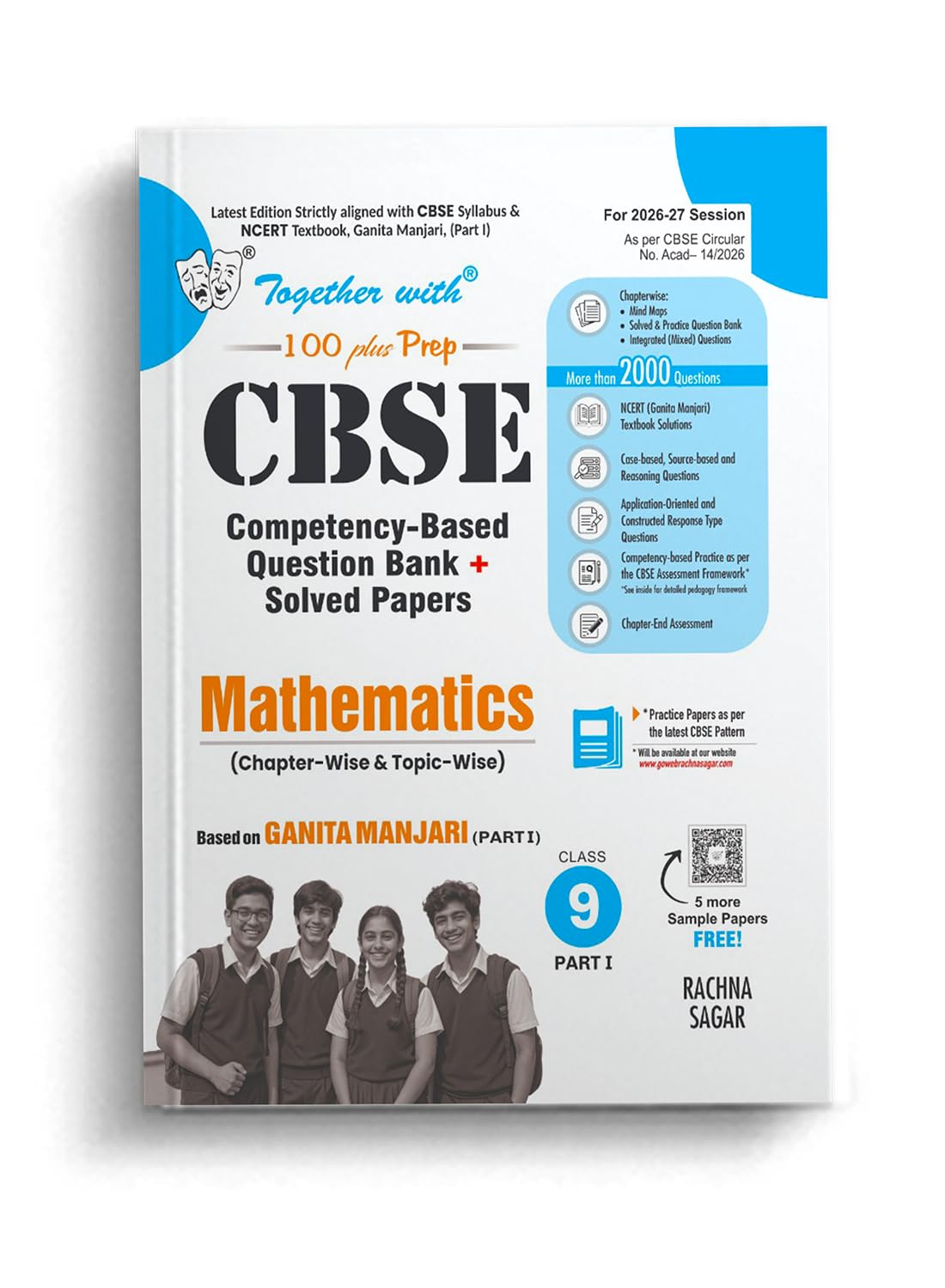 Together With CBSE Mathematics, Social Science and Science Competency-Based Question Bank + Solved Papers for Class 9 - Set of 3 books - Latest Edition Strictly aligned with CBSE & NCERT Syllabus