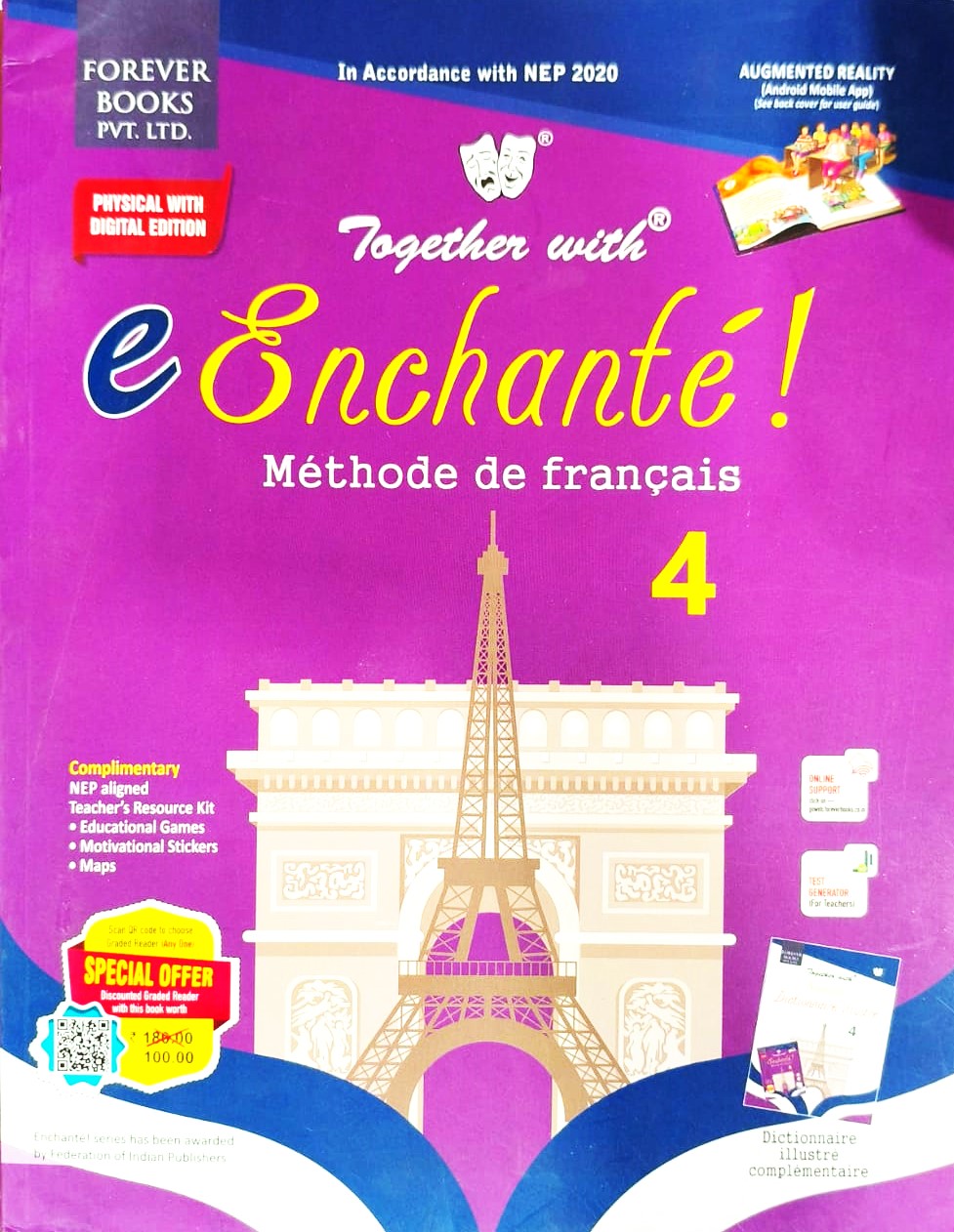 Together With e Enchante ! Methode De Francais (Textbook) & Enchante! Cahier d' exercices (Workbook) 4 - Set of 2 Books