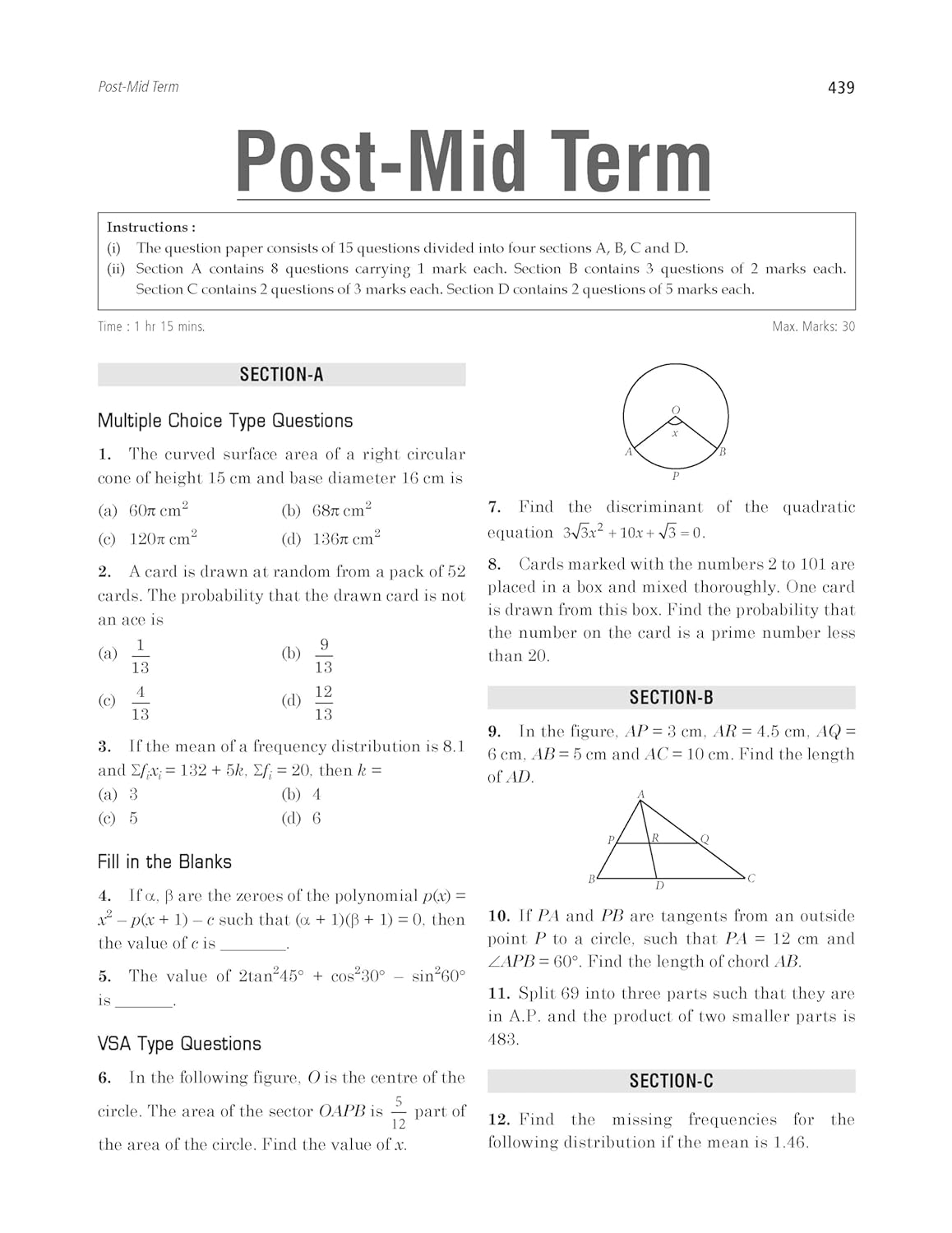 MTG CBSE 100 Percent Mathematics For Class 10 - Latest for 2024-25 Session