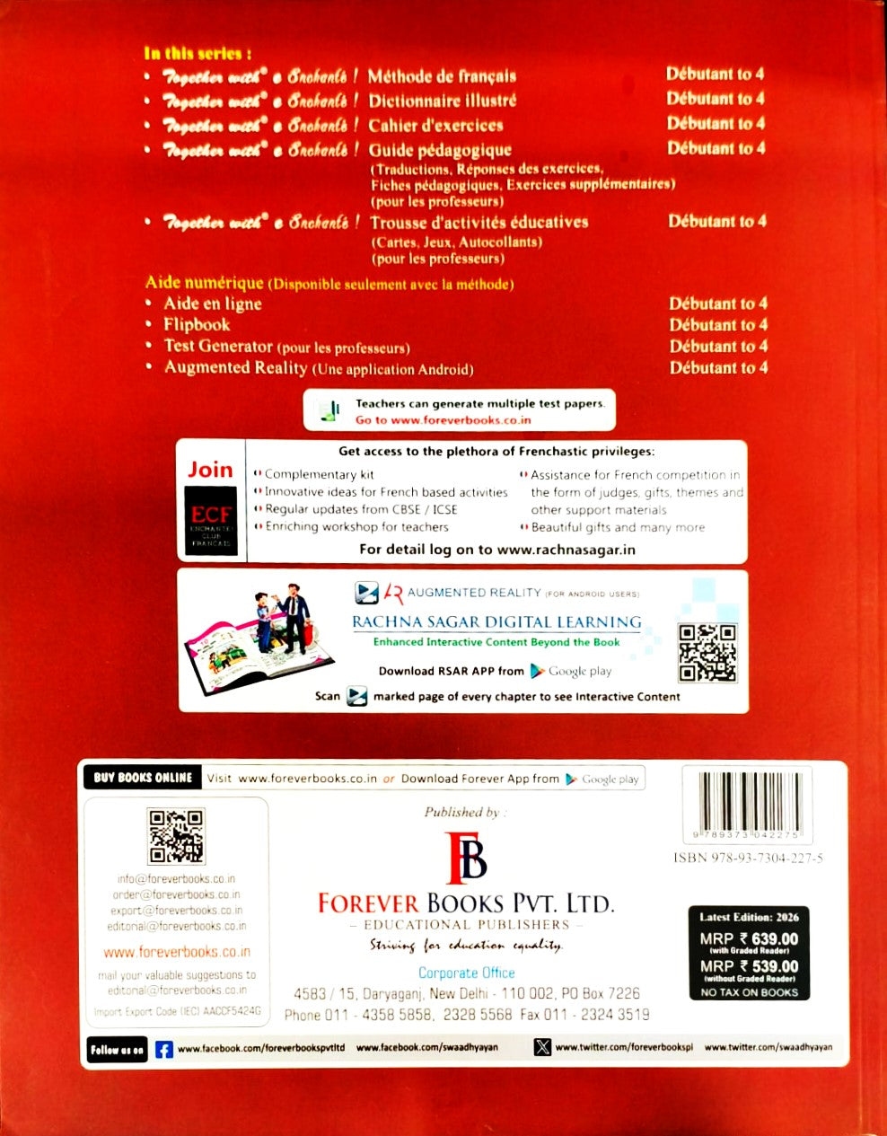 Together With e Enchante !  Methode de francais Textbook - 2