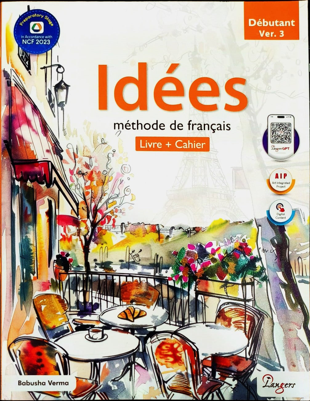 Langers Idees Methode de Francais (Livre + Cahier) Textbook for Debutant (Ver.3) _ Latest Edition (Beginner Level)